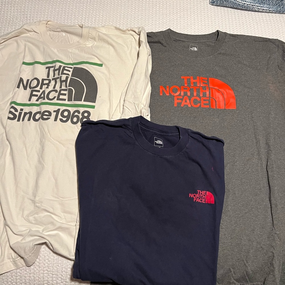 Three The North Face Long Sleeve Shirts